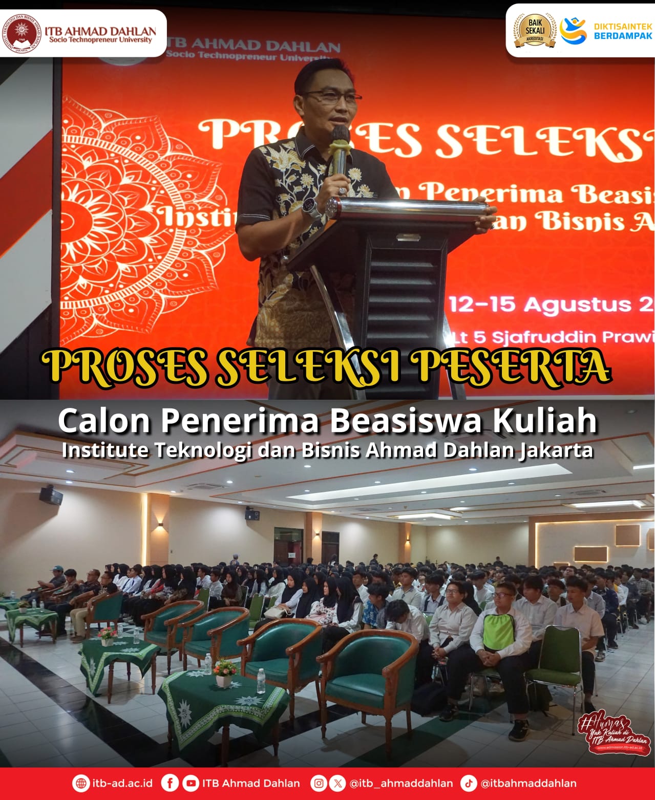 ITB Ahmad Dahlan Gelar Seleksi Beasiswa KIP Kuliah 2025